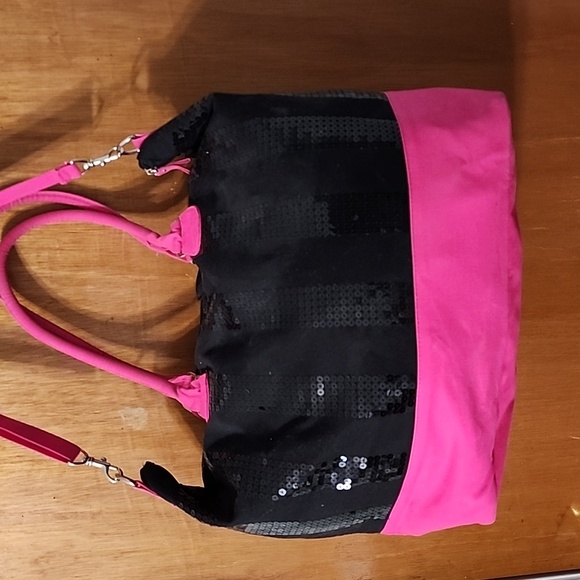 Victoria's Secret Travel Bag Black/Pink - Picture 3 of 11